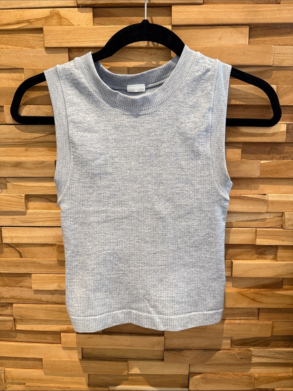 Athlete Ribbed Tank Top - Light Gray